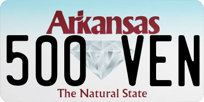 AR license plate 500VEN
