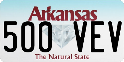 AR license plate 500VEV