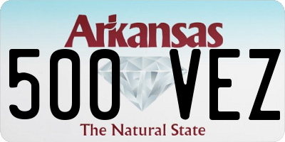 AR license plate 500VEZ