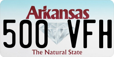 AR license plate 500VFH