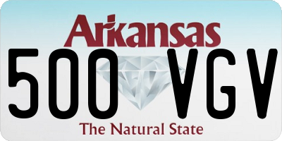 AR license plate 500VGV