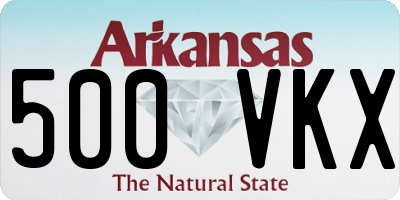 AR license plate 500VKX