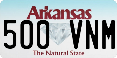 AR license plate 500VNM