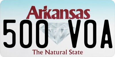 AR license plate 500VOA