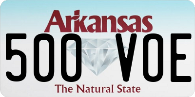AR license plate 500VOE