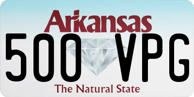 AR license plate 500VPG