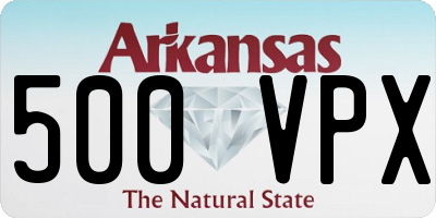 AR license plate 500VPX