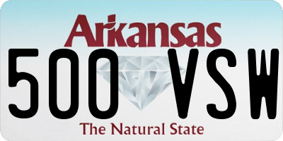 AR license plate 500VSW
