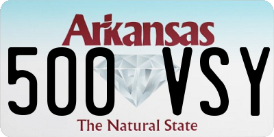 AR license plate 500VSY