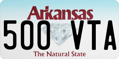 AR license plate 500VTA