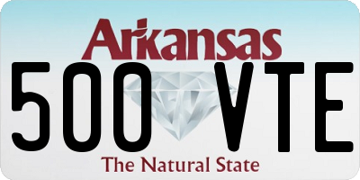 AR license plate 500VTE
