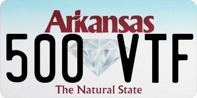AR license plate 500VTF