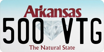 AR license plate 500VTG