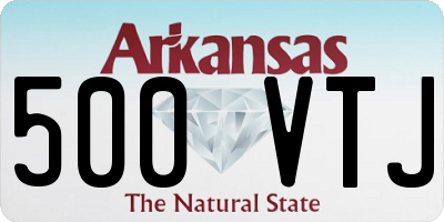 AR license plate 500VTJ