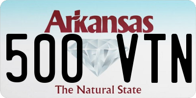 AR license plate 500VTN