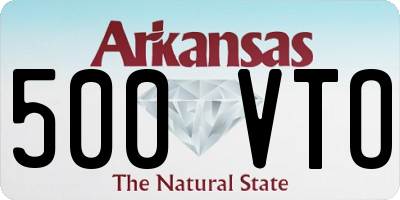 AR license plate 500VTO