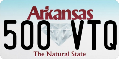 AR license plate 500VTQ
