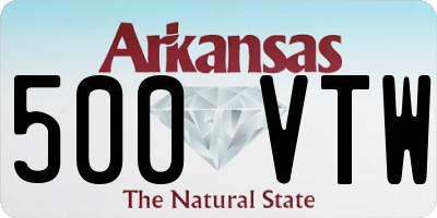 AR license plate 500VTW