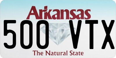 AR license plate 500VTX