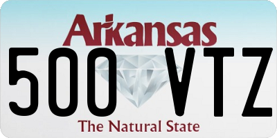 AR license plate 500VTZ