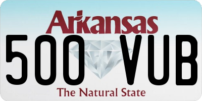 AR license plate 500VUB