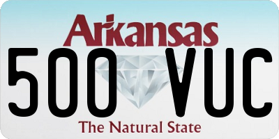 AR license plate 500VUC