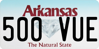 AR license plate 500VUE