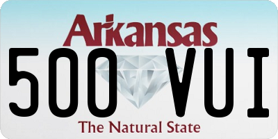 AR license plate 500VUI