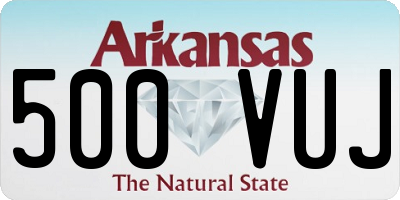 AR license plate 500VUJ