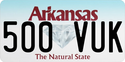 AR license plate 500VUK