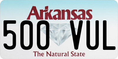 AR license plate 500VUL