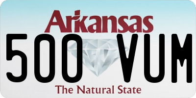 AR license plate 500VUM