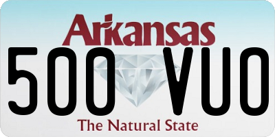 AR license plate 500VUO