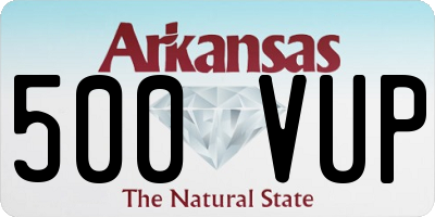 AR license plate 500VUP
