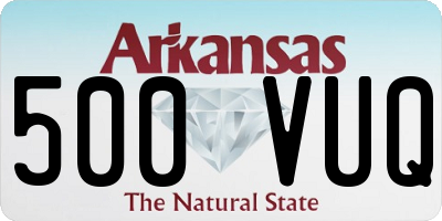 AR license plate 500VUQ