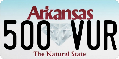 AR license plate 500VUR