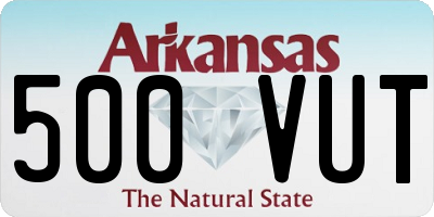 AR license plate 500VUT