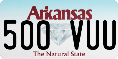 AR license plate 500VUU