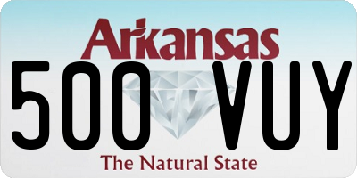AR license plate 500VUY