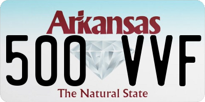 AR license plate 500VVF