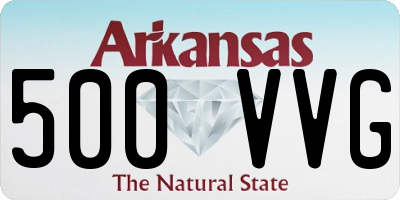 AR license plate 500VVG