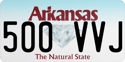AR license plate 500VVJ