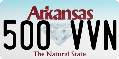 AR license plate 500VVN
