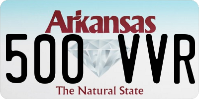 AR license plate 500VVR
