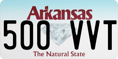 AR license plate 500VVT