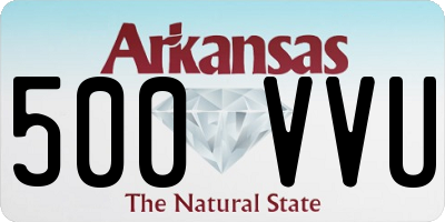 AR license plate 500VVU