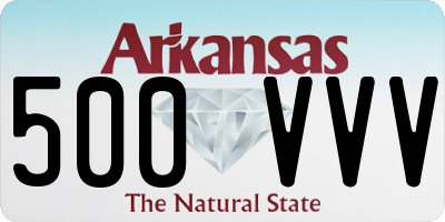 AR license plate 500VVV