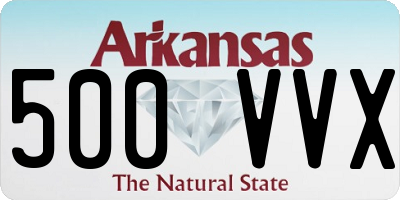 AR license plate 500VVX