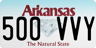 AR license plate 500VVY