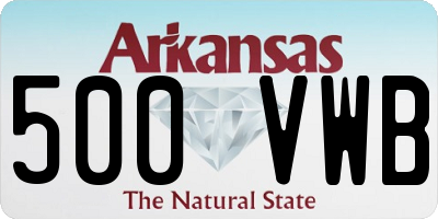 AR license plate 500VWB